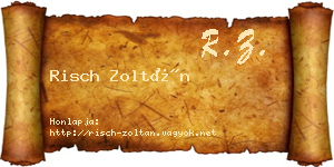 Risch Zoltán névjegykártya